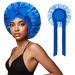 double layer satin nightcap, ribbon style women's round hat, double sided wide brimmed high elastic hair care hat_viptrois.com