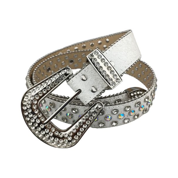 Sequined Hot Girl Accessories Denim Acrylic Jeans Bursting Diamond Acrylic Y2k Belt Colorful Women Rhinestone Buckle Belt_viptrois.com