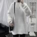 Loom Autumn Winter Thickened Crew Neck Sweater For Men, Loose Fit, Casual Style, White Long Sleeve Knitted Jacket, Korean_viptrois.com