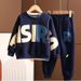 Teenage and guys Boys autumn suit autumn 2024 new two piece children's clothing handsome children's sweater pants two piece suit fashionable trend_viptrois.com