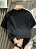 European Fashion Trendy Brand Light Luxury Men's Short Internet Celebrity Niche Hot Diamond High-end Round Neck Half_viptrois.com