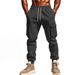 Men's Multi-Pocket Cargo Pants - Drawstring Elastic Waist Casual Trousers, Versatile Outdoor & Streetwear Style_viptrois.com