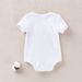 Baby clothes newborn 0-2 years old baby breathable cotton short-sleeved pajamas baby solid colour triangle crawling clothes_viptrois.com