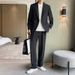 Spring And Autumn New Men's Thin Suit Jacket With A Casual Feel, Light And Mature Style, Small Suit Set With Loose Fit, Cool And Trendy Style_viptrois.com