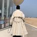 Spring And Autumn Over-the-Knee Trench Coat For Men, Mid-Length Double-Breasted Loose Coat, Korean Style Trendy Casual_viptrois.com