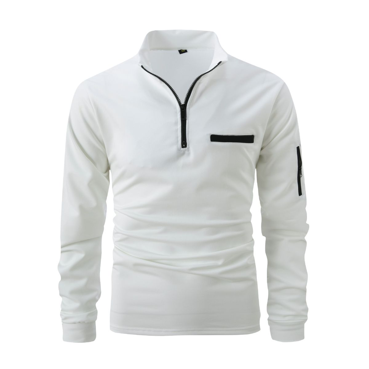 Men's Sports Polo Shirt Sleeve Zipper Fast Selling 2025 Spring Autumn Cross Border E Commerce_viptrois.com