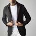 Men's Notch Lapel Knit Blazer – Lightweight Modal Blend Cardigan For Smart Casual & Office Wear_viptrois.com