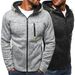Men's Clothing Spring New Men's Sports Leisure Jacquard Sweater Fleece Cardigan Hooded Jacket_viptrois.com