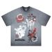 Lanhai Men's Clothing | 2026 Spring And Summer New Trendy Brand American Vintage Heavy Washing Graffiti Gradual Change Short Sleeve T-shirt_viptrois.com