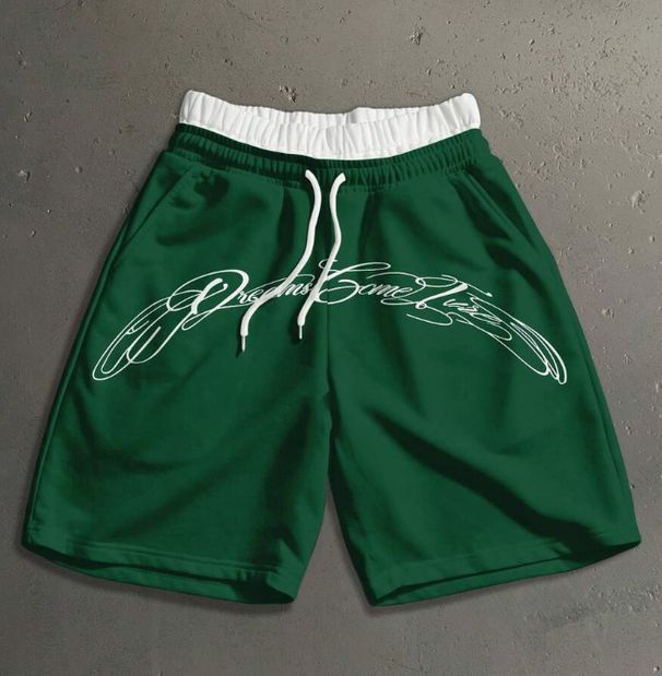 Men's Clothing Men's Printed Beach Shorts Black And Pink Double-Waisted Casual Bottoms For Formal & Casual For Men_viptrois.com