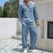 Men's Clothing new men's commuter suit casual shirt long sleeved trousers men's outing trend_viptrois.com