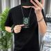 2025 New Spring/Summer Collection Trendy Brand Letter Printed Short Men's Fashion Youth Half Sleeve S Round Neck_viptrois.com