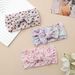 European and American Cross-border New Children's Headwear Baby Digital Printed Bow Headband Stretch Nylon Baby Wide Hair Belt_viptrois.com