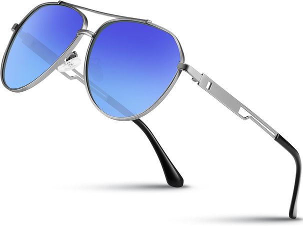 Sunglasses Men Women Polarised Metal Frame Unisex UV400 Protection Classic Ultralight For Driving, Fishing, Running &_viptrois.com