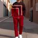 2025 New Fashion Men's Casual Sports Crewneck Sweatshirt And Sweatpants Two-Piece Set_viptrois.com
