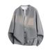 Men's Chunky Knit Cardigan Sweater Oversized Cotton Wool Blend Open Front Coat, Minimalist Style For Fall & Spring (Grey, Black, Red, Khaki, Green)_viptrois.com