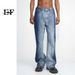 Men's Clothing New Arrivals Korean Style Contrast Tie Dye Gradient Flared Jeans For Men And Women_viptrois.com