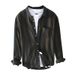 Spring And Summer New Men's Casual Striped Cotton Shirt Jacket_viptrois.com