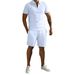 Men's Summer Sport Outfit - Moisture-Wicking Polo Shirt & Quick-Dry Shorts Set - Slim Fit Athletic Two-Piece In White/Black/Navy/Blue/Green (S-3XL)_viptrois.com