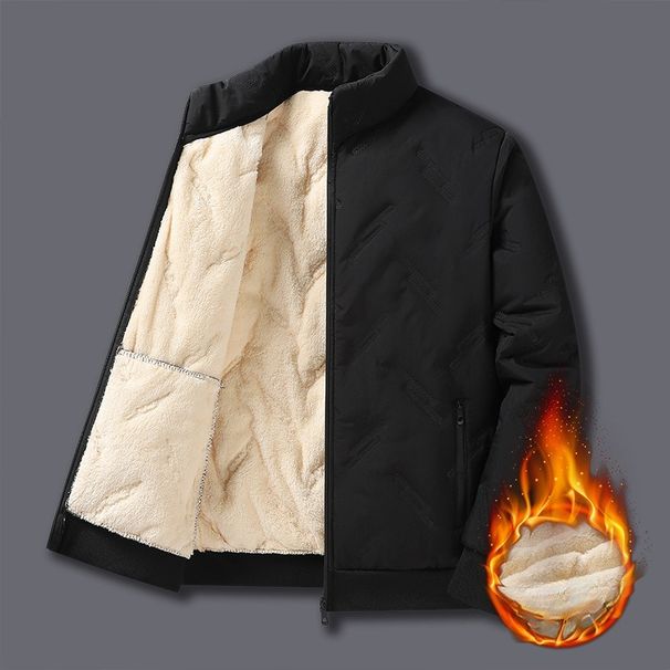 Winter Men's Jacket, Youth Padded Jacket, Thickened Padded Jacket, Middle-aged Large-size Padded Jacket, Stand-up Collar Jacket_viptrois.com