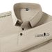 2025 Light Luxury Polo Sho Solid Color Casual Versatile Turn-Down Collar Chest Embroidered Men's Half Sleeve Top_viptrois.com