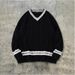 Men's Clothing College Style V Neck Knit Sweater New Loose Casual Versatile Long Sleeve Cable Knit Sweater For Men_viptrois.com