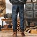 Autumn And Winter New Products, Fleece Thickened Jeans, Men's Fattened And Enlarged Size, Elastic Golden Velvet Warm Jeans, Men's Versatile_viptrois.com