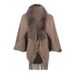 Wool-neck knitted tassel cape coat women with a fashion cape_viptrois.com
