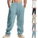 Men's Clothing Loose Wide Leg Casual Pants Men New Linen Trend Hip Hop Sports Pants Men_viptrois.com