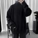 Loom Autumn Wint Hong Kong Style Inn Men Korean Vsion Loose Trendy High Neck Knitted Casual Vsatile Solid Color_viptrois.com