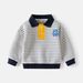 XUANMU Autumn Children Boy Polo Shirt Cotton Turn Down Collar Solid Thicken Baby Boy Tops Striped Long Sleeve Casual Kid Boy Undershirt XB038_viptrois.com