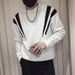 Soft Fleece Pullover Hoodie -Cozy Oversized Unisex Sweatshirt With Stand Collar & Slant Pockets, Trendy Loose Fit For Winter Casual Wear (Black/White)_viptrois.com