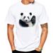 Unbeatable Quality 2024 Panda Flower Pattern Printed Men's T-shirt Loose Short Sleeve_viptrois.com