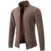 Men’s Vintage Knit Sweater Jacket – Retro Stand Collar Pullover With Fleece Lining (Sizes M-3XL)_viptrois.com