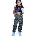 Mother & Kids European and American cross-border fashion suit trendy vest + camouflage hip-hop overalls two-piece set trendy girls YM118_viptrois.com