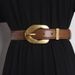 Belt for women, design gold buckle, Korean ins style cowhide with coat girdle, suit and waist belt_viptrois.com