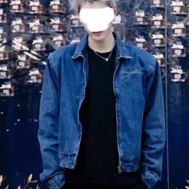 Cross-Border Dark Blue Washed Short Denim Jacket For Men, Autumn Hairstylist Trendy Brand, High-End Feel, Cool And_viptrois.com