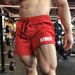 Men's Athletic Muscle Fitting Shorts Quick Drying Breathable Stretchy 3/5 Length Trendy Brand Black For Weightlifting And Squatting_viptrois.com