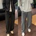 2025 Autumn New High-Quality Elastic Mid-Waist Solid Color Casual Versatile Slimming Simple Pleated Wide-Leg Pants For_viptrois.com