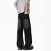 High Street Tie Dyed Jeans Men And Women Summer New Style Drape Design Pleated Loose Straight Casual Wide Leg Trousers Men_viptrois.com