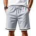 Men's Loose Fit Color Block Fitness Shorts American Style Summer Casual Sports Training Basketball Shorts_viptrois.com