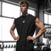 Men's Clothing Muscle Burning Fitness Sports Vest Men's Summer Leisure Running Training Loose Large Size Mesh Round Neck Sweatshirt_viptrois.com