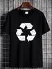 Vintage Recycle Logo Unisex Cotton T-Shirt Casual Streetwear Stretched Summer Slightly Soft Homme Comfortable Versatile Graphic Breathable Fashion_viptrois.com