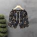 Men's Butterfly Print Casual Shorts Trendy Brand Five Point Pants Summer Style Beach Outerwear Thin Fit_viptrois.com