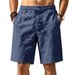 Men's Clothing Men's Summer Breathable Linen Shorts Style Casual Sports Solid Color Drawstring Beach Five Point_viptrois.com