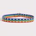 New Nylon Braided Double Exhaust Eyelet Belt Rainbow Stripes Stitching Fashionable And Versatile With Jeans_viptrois.com