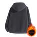 Heavy Austrian Fleece Composite Hooded Cardigan Fleece Sweater_viptrois.com