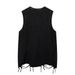 Men's Clothing Summer Retro High Street Old Washed Sleeveless Waistcoat Vest Loose Versatile Cotton T Shirt_viptrois.com