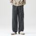 Spring And Autumn American Trendy Straight Loose Wide-Leg Cargo Style Casual Plus Size Multi-Pocket Long Work Pants_viptrois.com