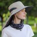 Women's Summer Sun Hat With Detachable Cape & Ponytail Opening - Wide Brim UPF 50+ UV Protection For Outdoor Travel_viptrois.com
